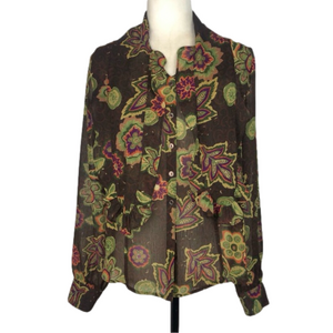 Oscar de la Renta floral blouse